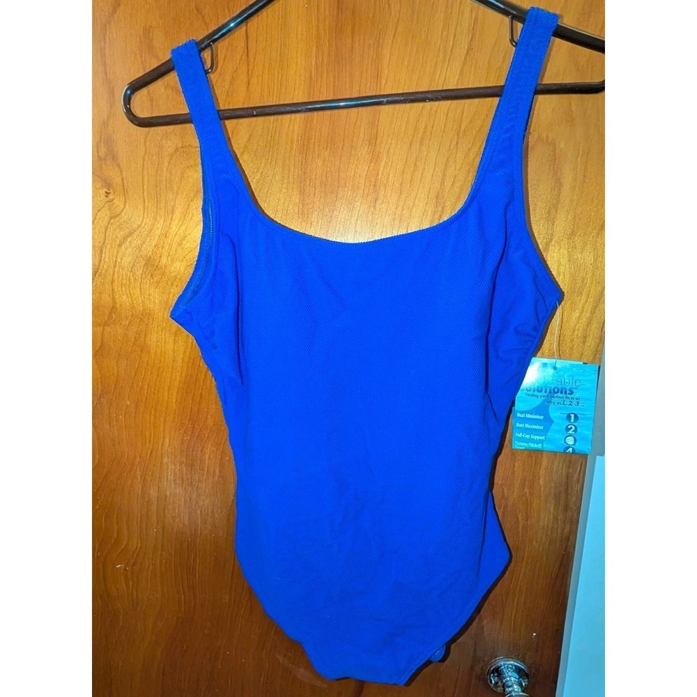 Le Cove Women's Royal Blue One Piece Swimsuit Bathing Suit Size 14 NWT Summer